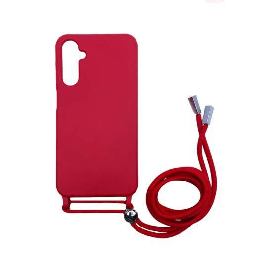 Silicone Case with String for Samsung Galaxy A14 4g/A14 5g Red